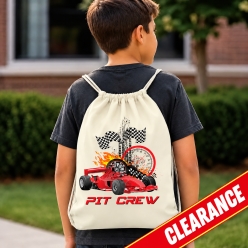 Racing Pit Crew Drawstring Backpack